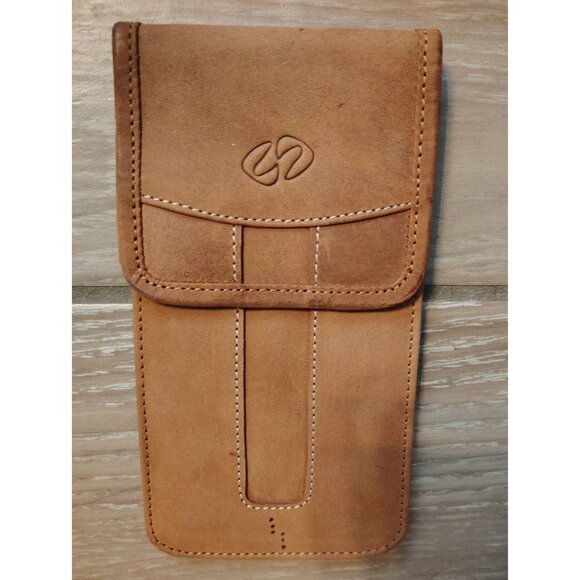 Michael Santoro Design Premium Brown Leather Vertical Briefcase MacCase Strap - Picture 8 of 12